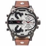 Diesel DZ7394 Mr Daddy 2.0 Chronograph Brown Leather Strap Watch 57mm