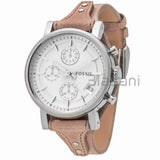 Fossil Original ES3625 Women's Boyfriend Bone Leather Watch 38mm Chronograph