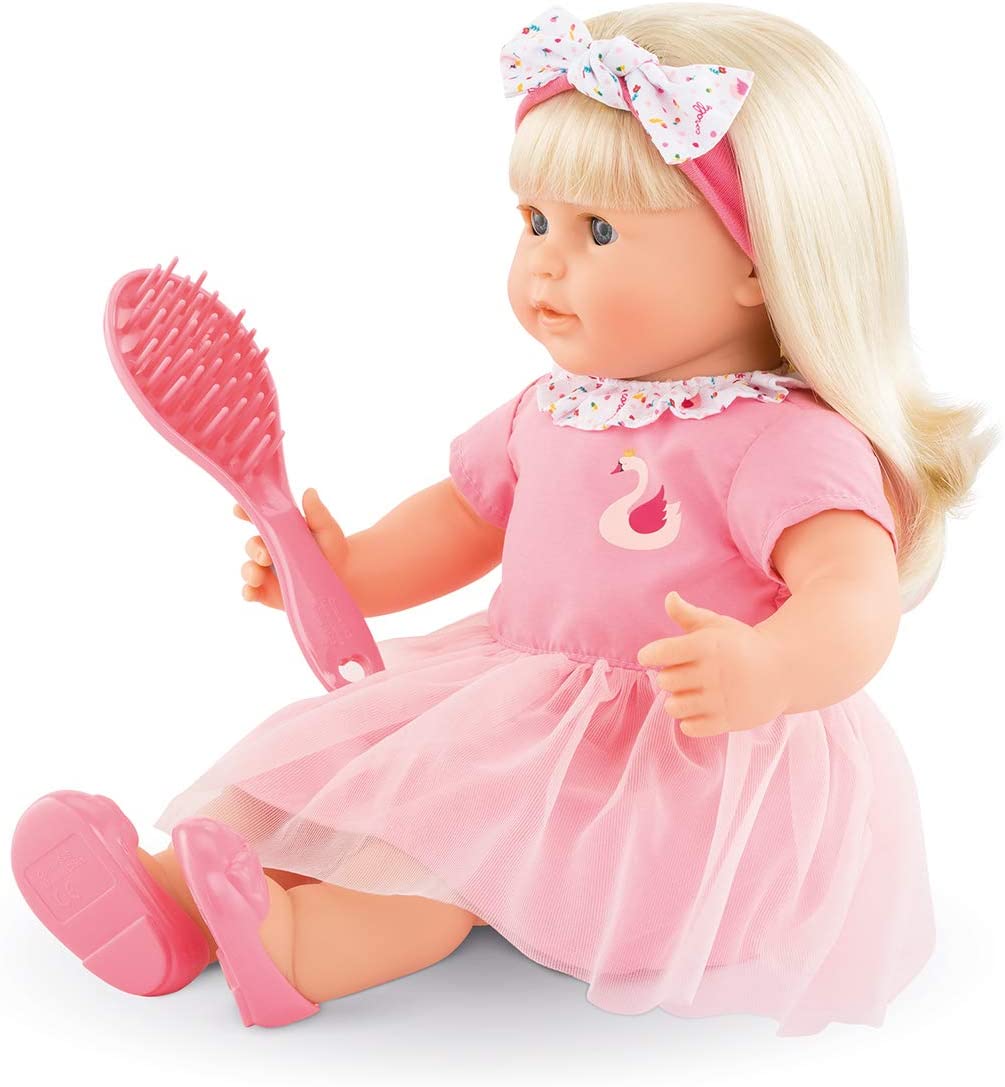 Corolle - Adèle - 14’’ Baby Doll with Brush for Real Hair Play