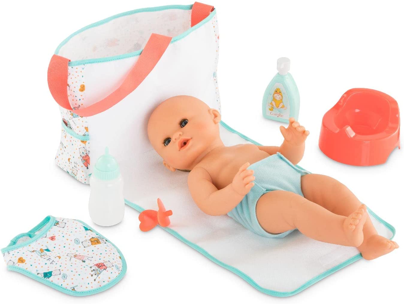 Fjord Gå til kredsløbet milits Corolle Baby Doll Changing Bag and Accessories Set - 7-Piece Set Inclu –  Blasani
