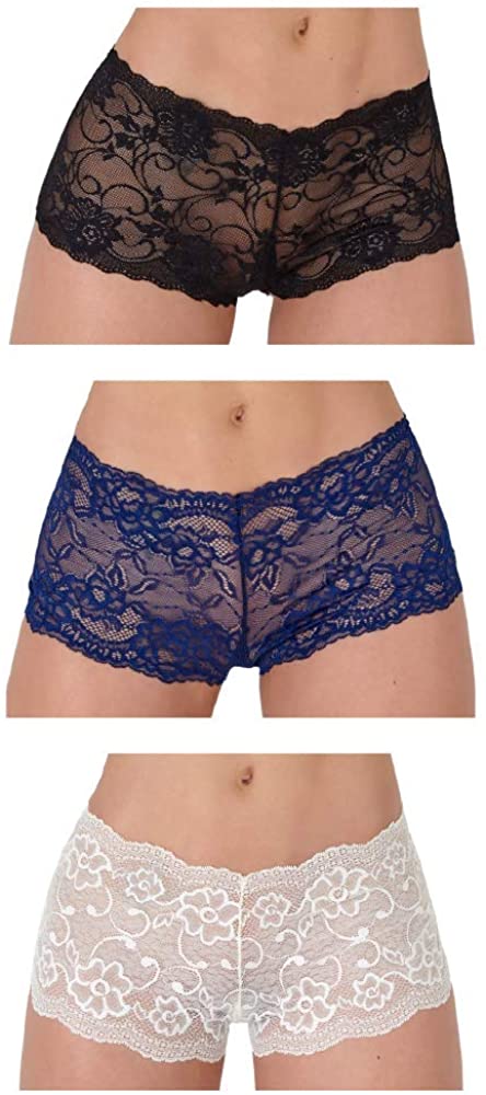 Besame Women Cheeky Lace Hipster Panties Underwear Sexy Lingerie 3