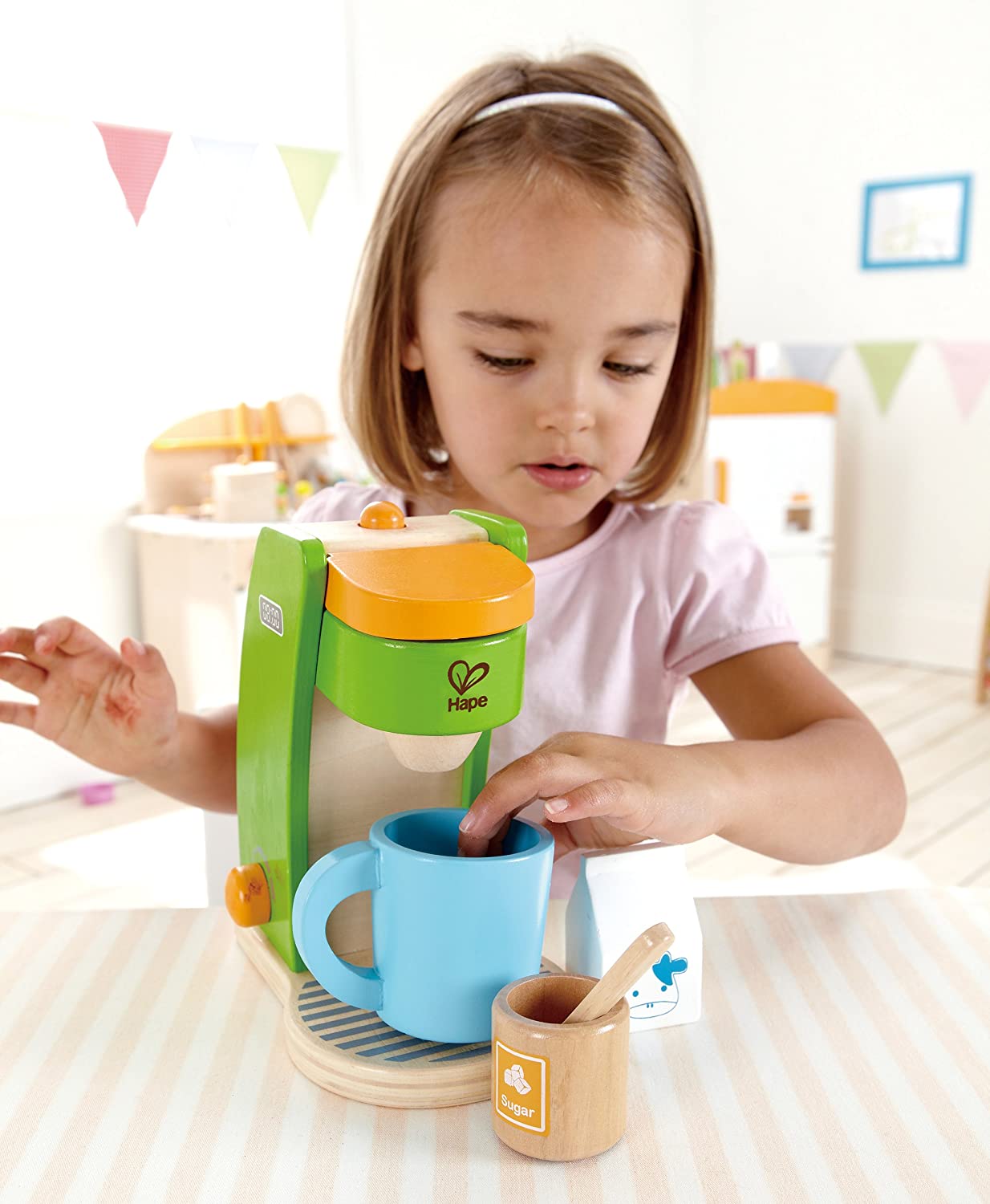Hape Mighty Mixer Wooden Play Kitchen Set with Accessories