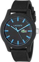 Lacoste Men's 2010791 Lacoste.12.12 Black Watch with Silicone